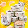 White cat canned food stacked in a balanced nutrition, suitable for both kittens and adult cats as wet food Specification image